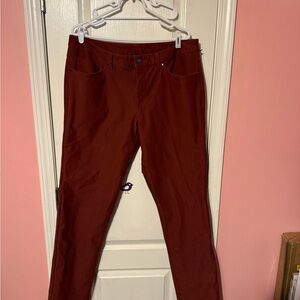 Lululemon Men’s Slim Fit Pants Brown Stretch Casual Size 36